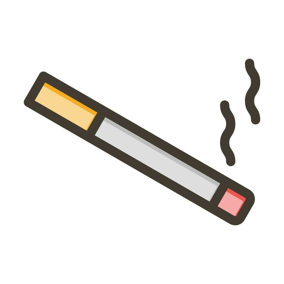 cigarette vecteur épais ligne rempli couleurs icône pour personnel et commercial utiliser.