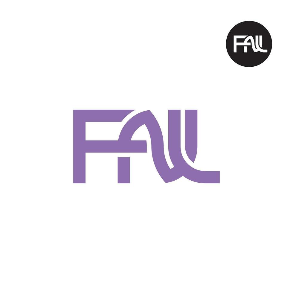 lettre fnl monogramme logo conception vecteur