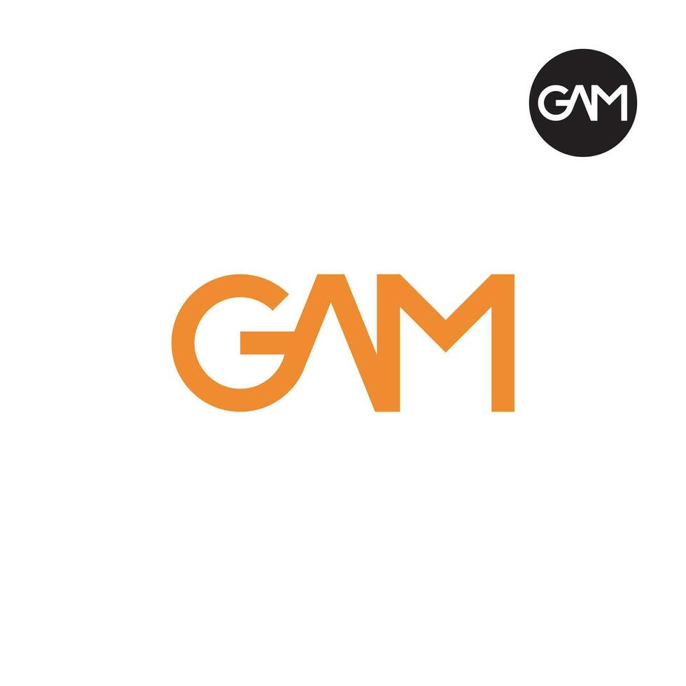 lettre gam monogramme logo conception vecteur