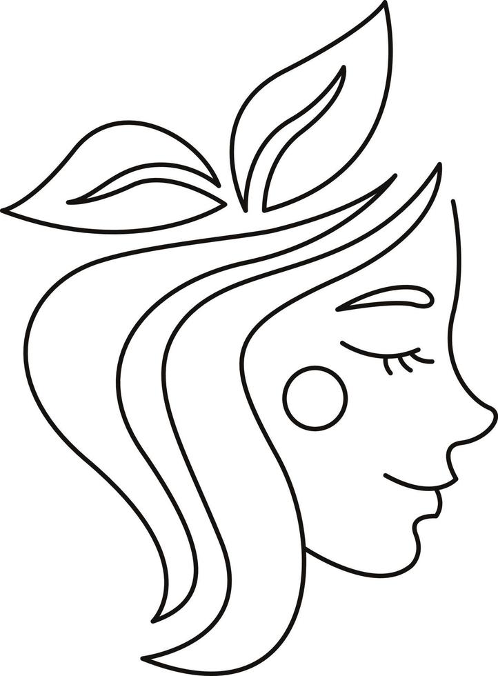 fille femme avec coiffure cheveux beau salon maquillage tête silhouette  logo vecteur icône symbole illustration design 6941662 Art vectoriel chez  Vecteezy