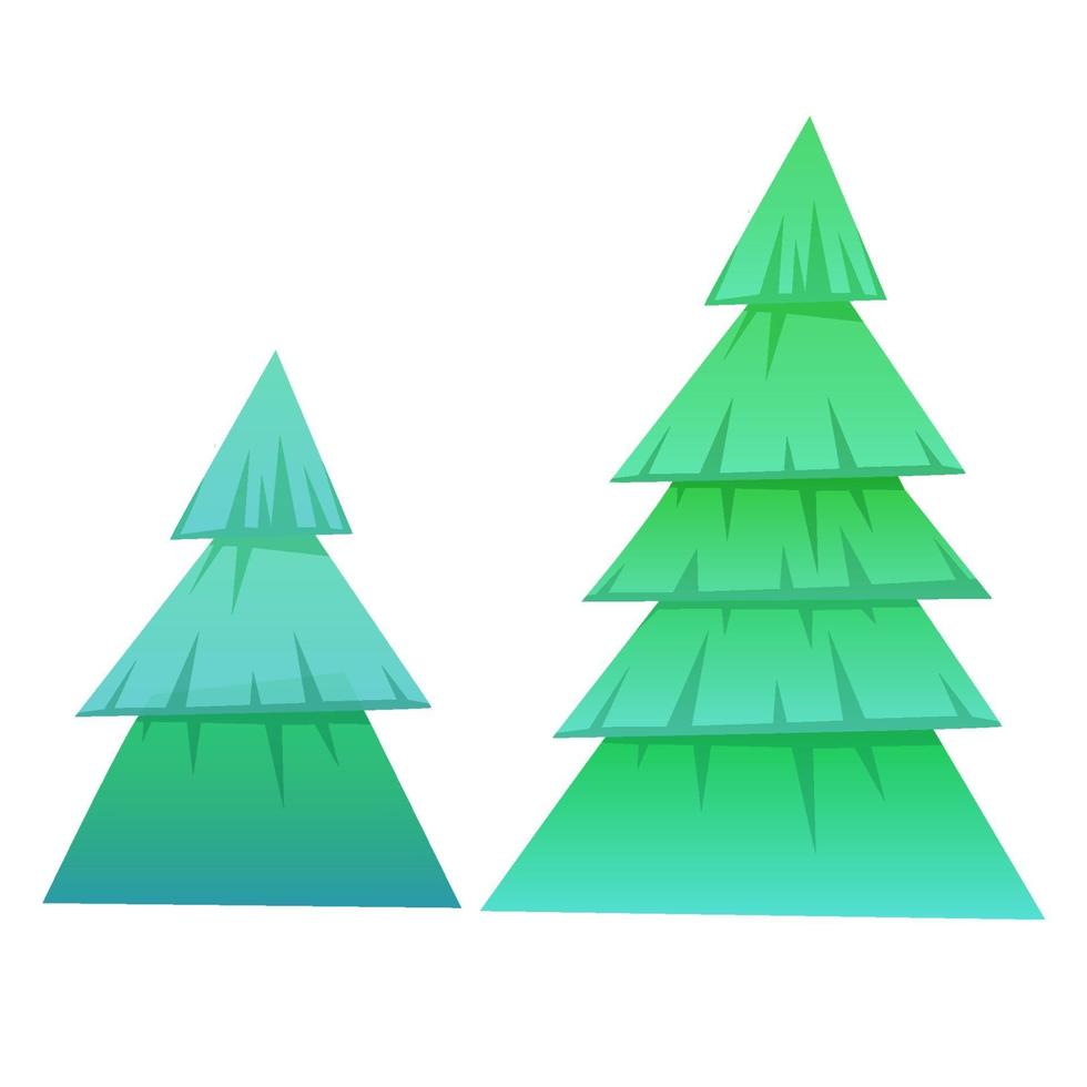 dessin d'arbres de noël vecteur