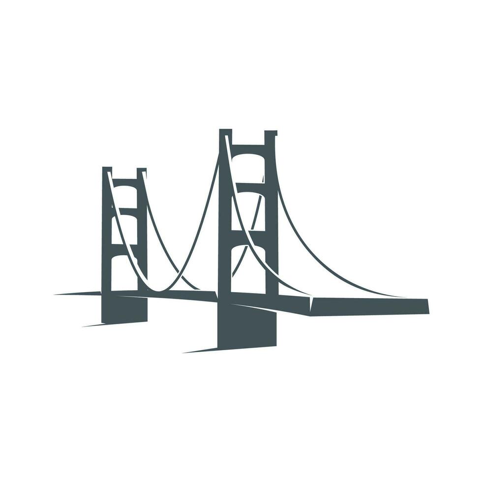 pont icône, architecture bâtiment, transport vecteur