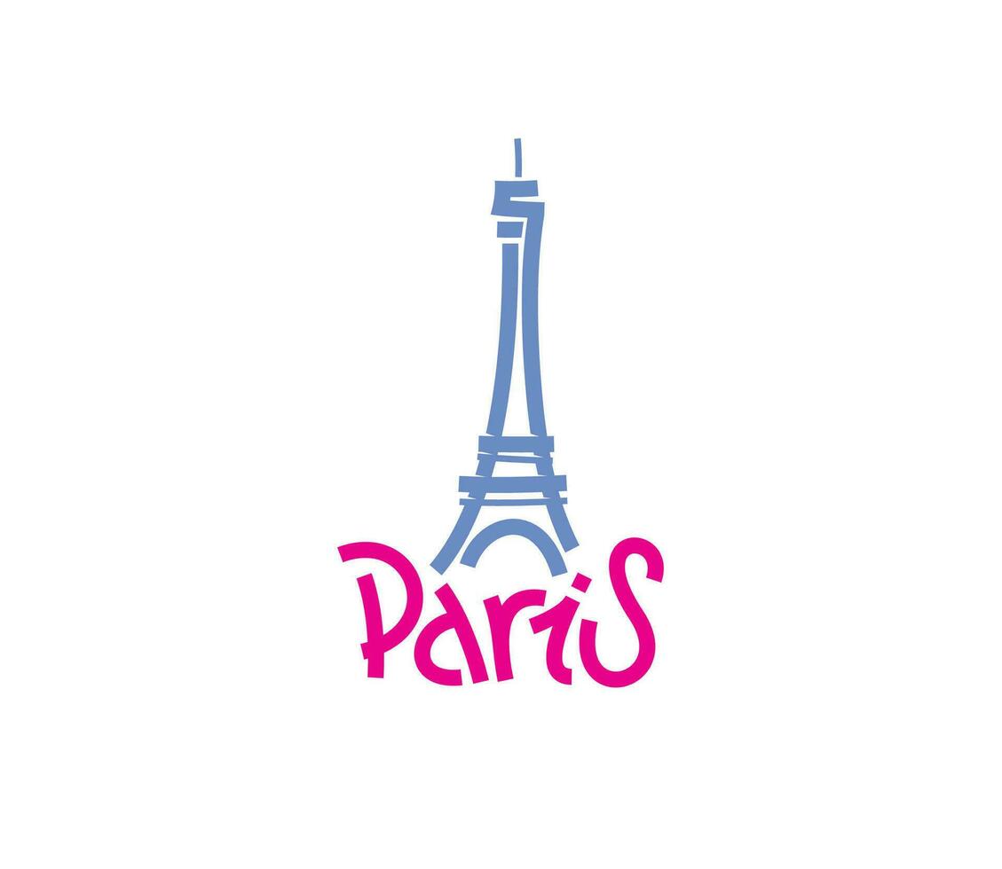 Paris Eiffel la tour icône, France romantique tour vecteur