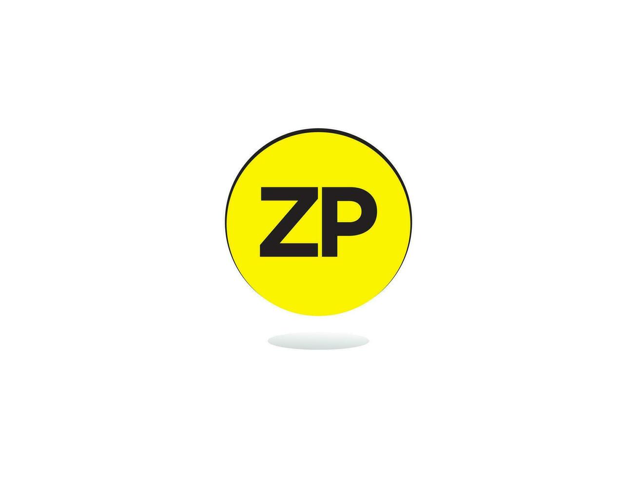 monogramme zp logo icône, initiale zp pz luxe cercle logo lettre conception vecteur