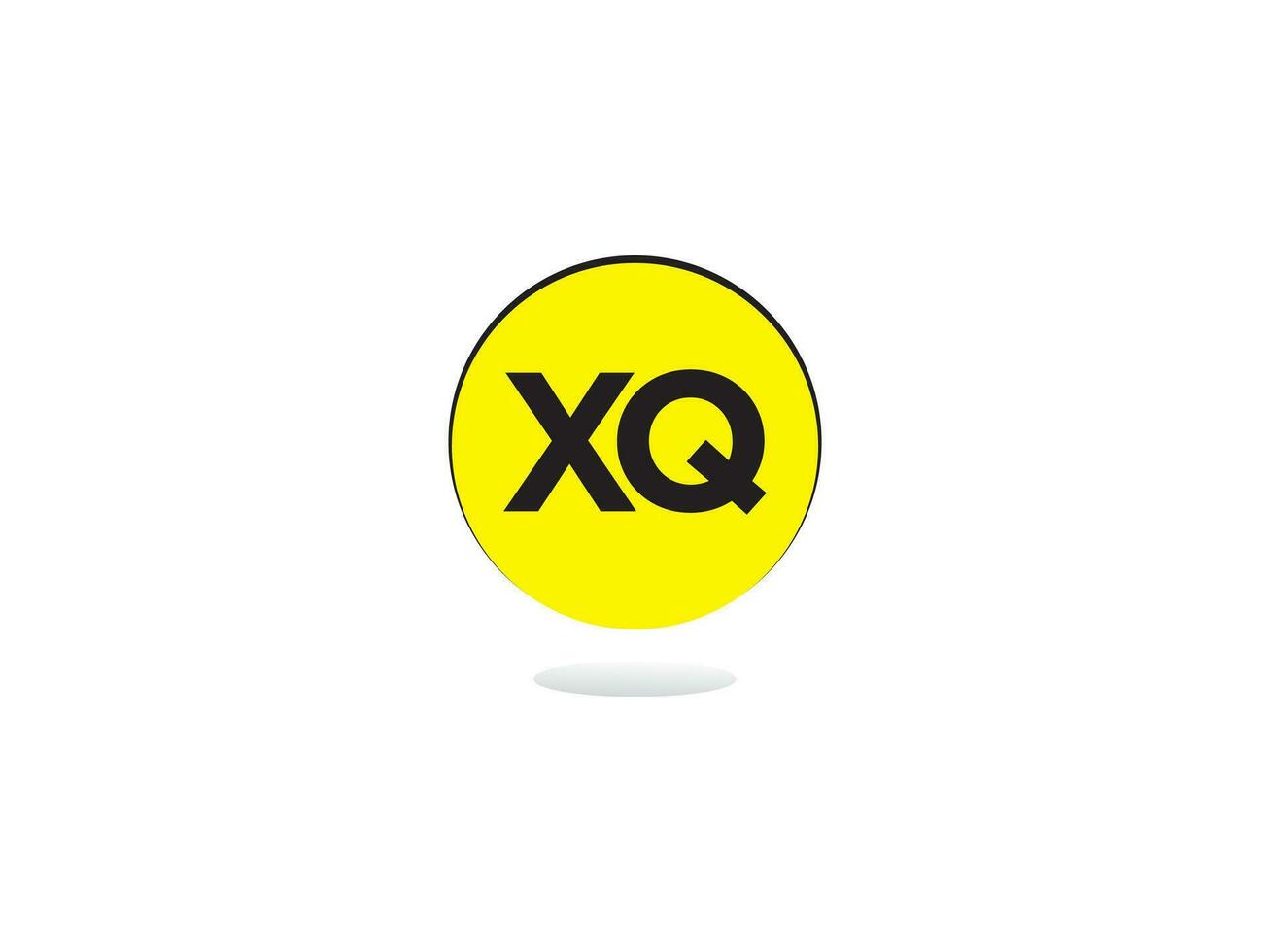 minimaliste xq logo lettre, monogramme xq qx luxe cercle logo icône vecteur