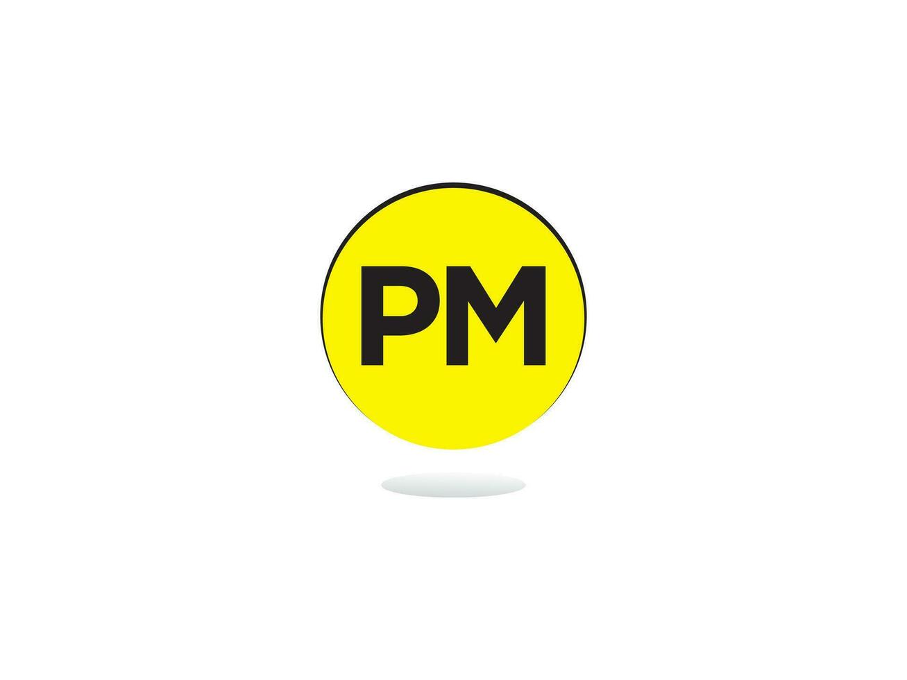 Créatif pm lettre logo, monogramme pm logo icône conception vecteur