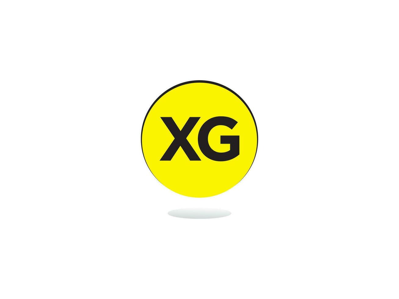 minimaliste xg logo lettre, monogramme xg gx luxe cercle logo icône vecteur
