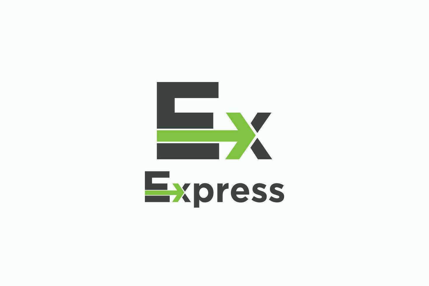 Express logo conception avec lettre ex logo concept vecteur