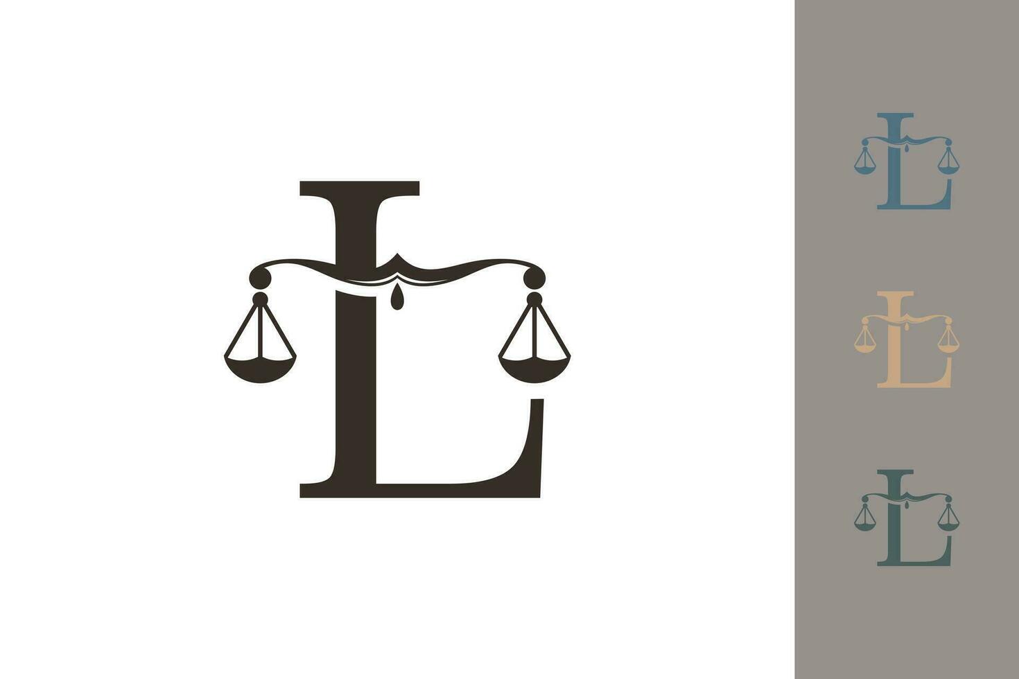 Justice loi logo avec lettre l logo conception concept vecteur
