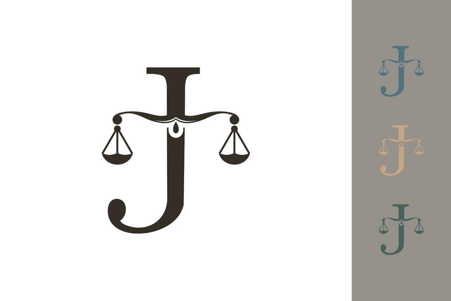 Justice loi logo avec lettre j logo conception concept vecteur