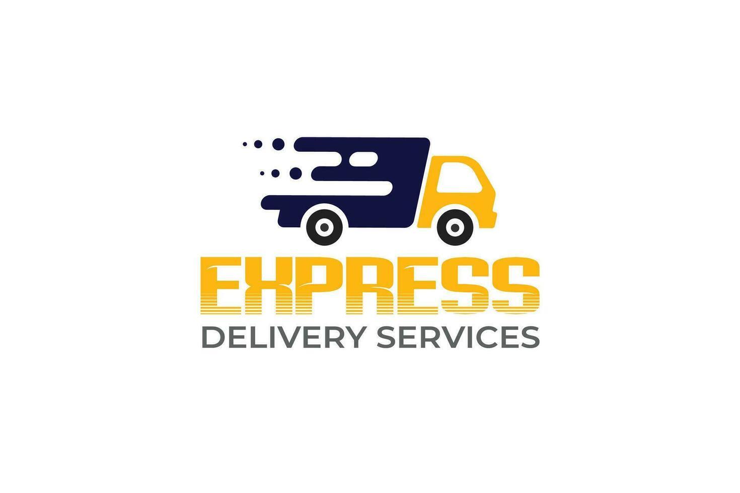 Express et vite livraison un service et courrier vecteur logo conception