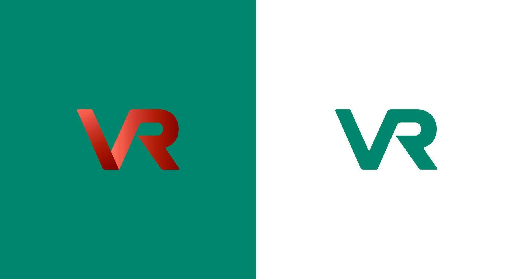 initiale lettre vr logo avec Créatif moderne affaires typographie vecteur modèle conception monogramme logo