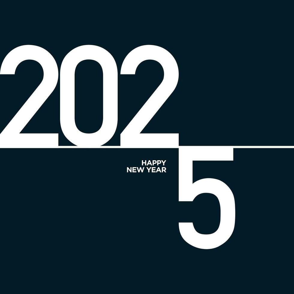 2025 content Nouveau année affiche. vecteur