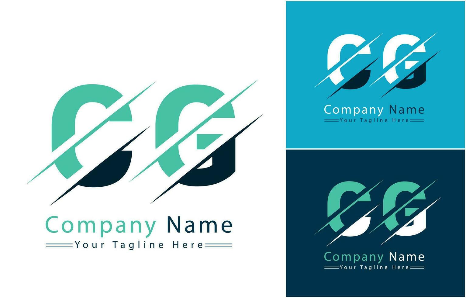 cg lettre logo conception modèle. vecteur logo illustration
