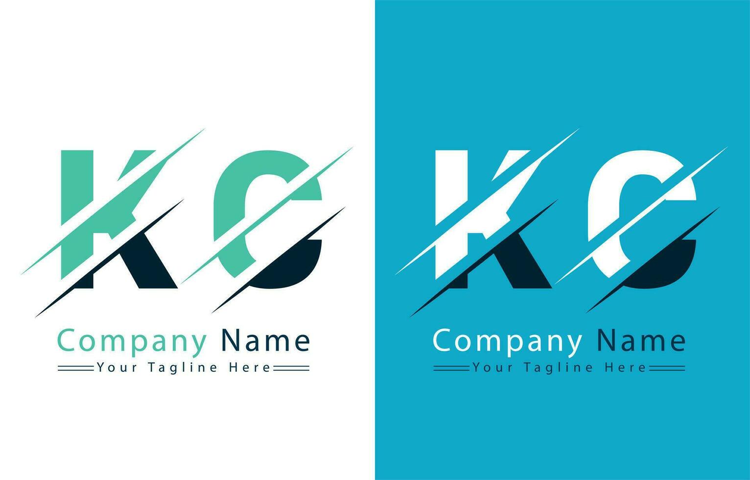 kc lettre logo conception modèle. vecteur logo illustration