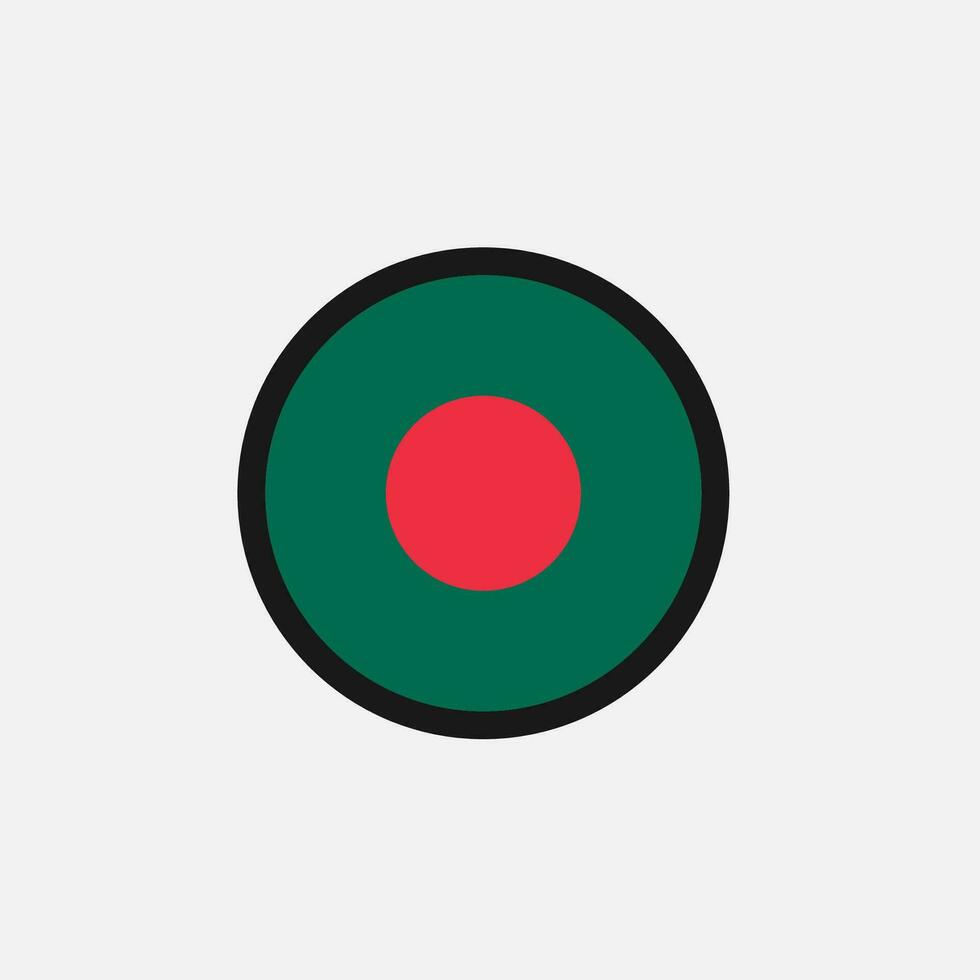 icône du drapeau du bangladesh vecteur