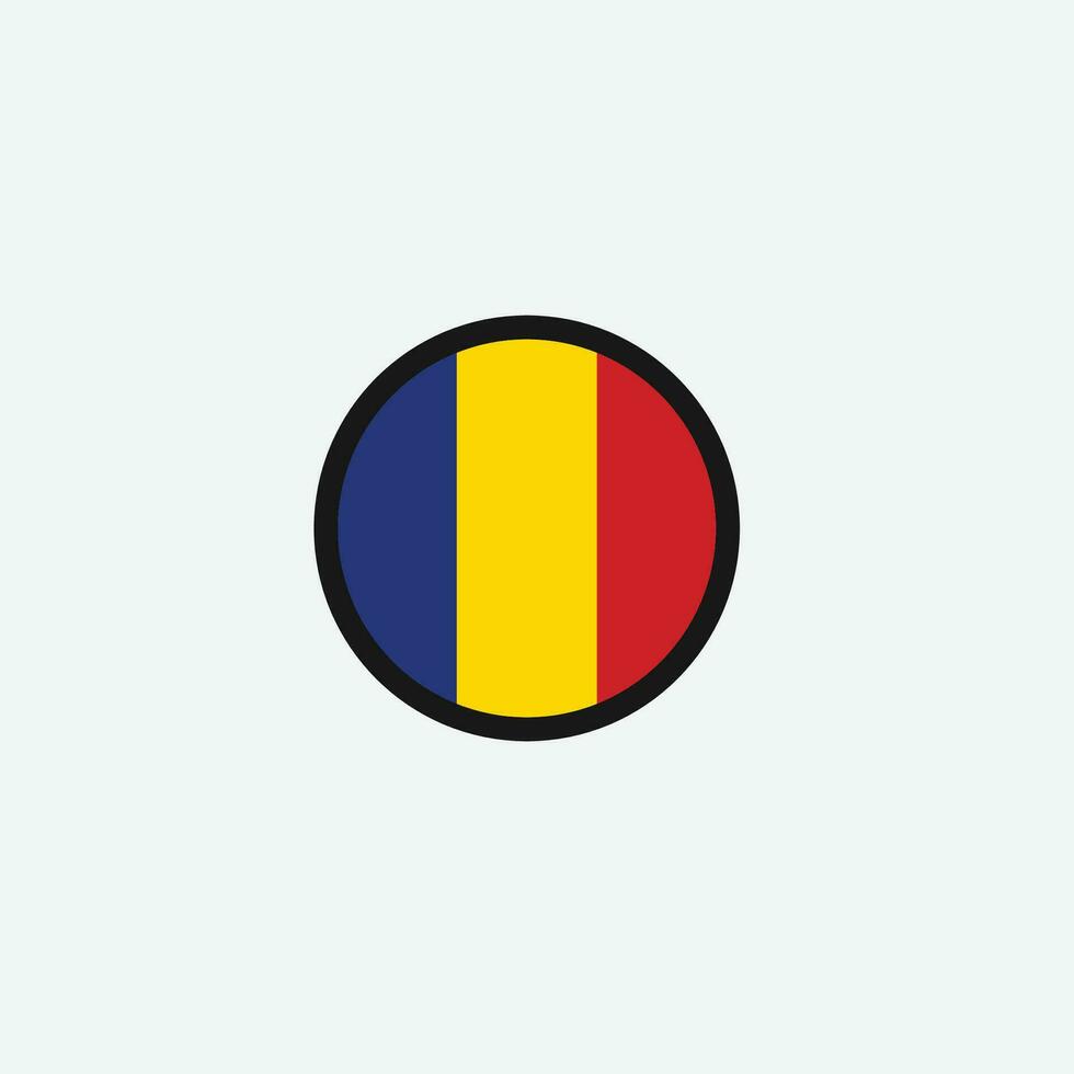 icône de drapeau de la Roumanie vecteur