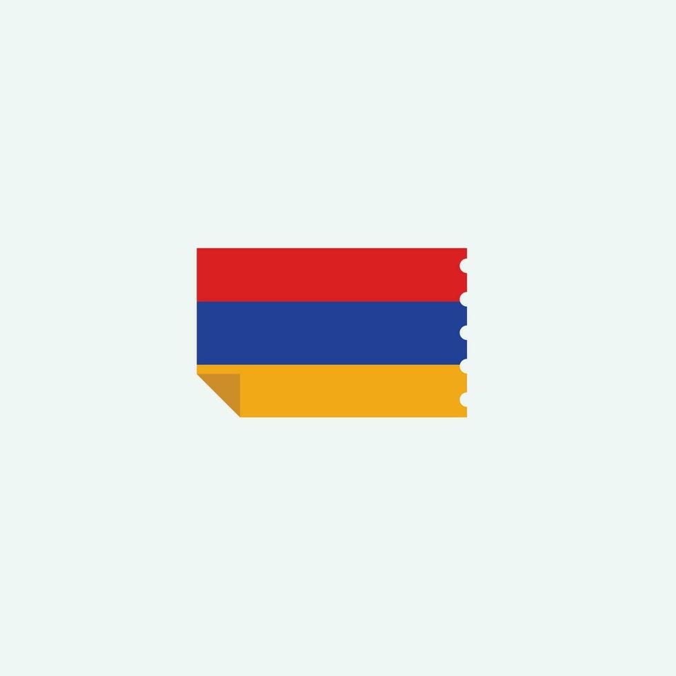 icône du drapeau de l'arménie vecteur