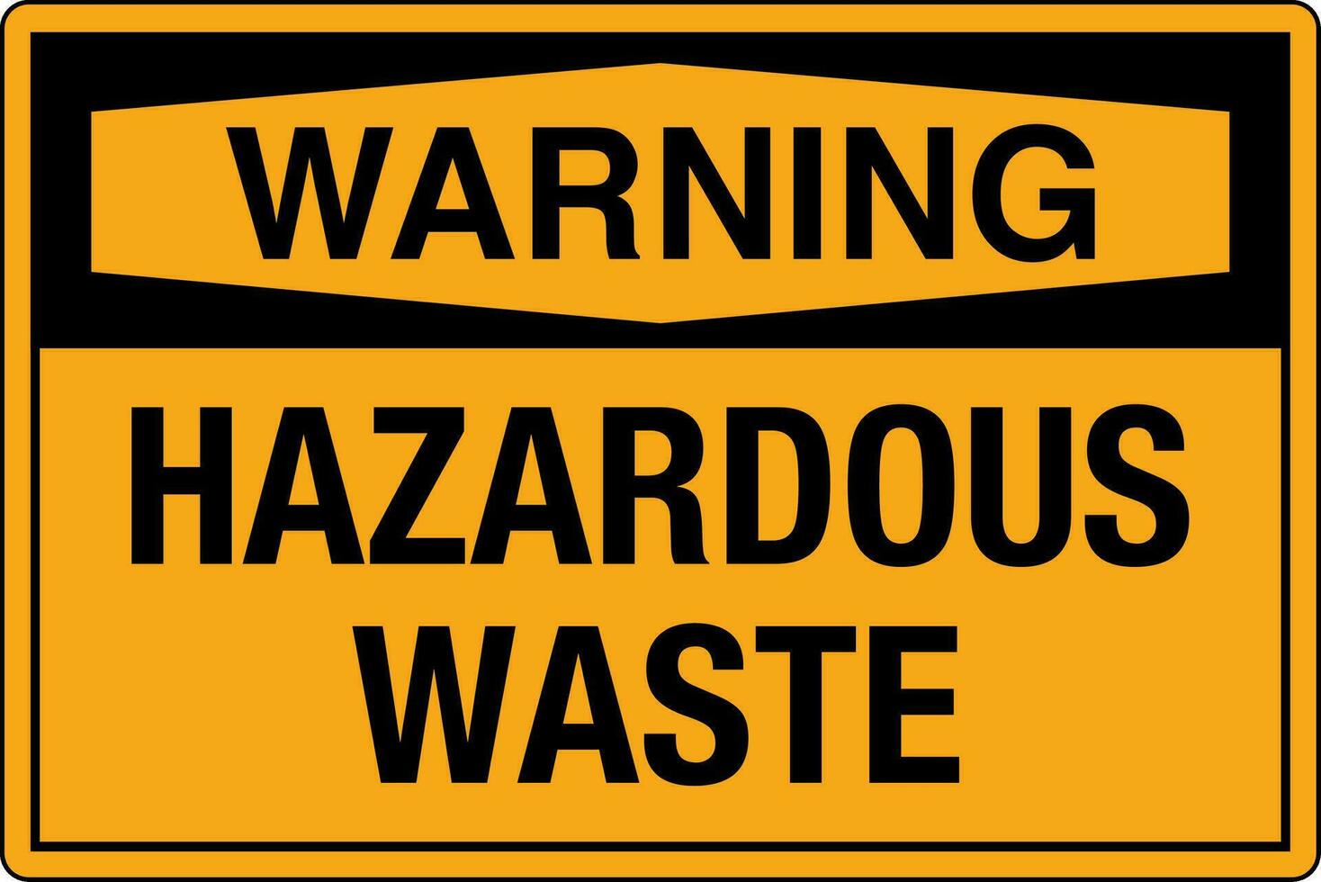 osha normes symboles inscrit lieu de travail sécurité signe danger mise en garde avertissement dangereux déchets Orange vecteur