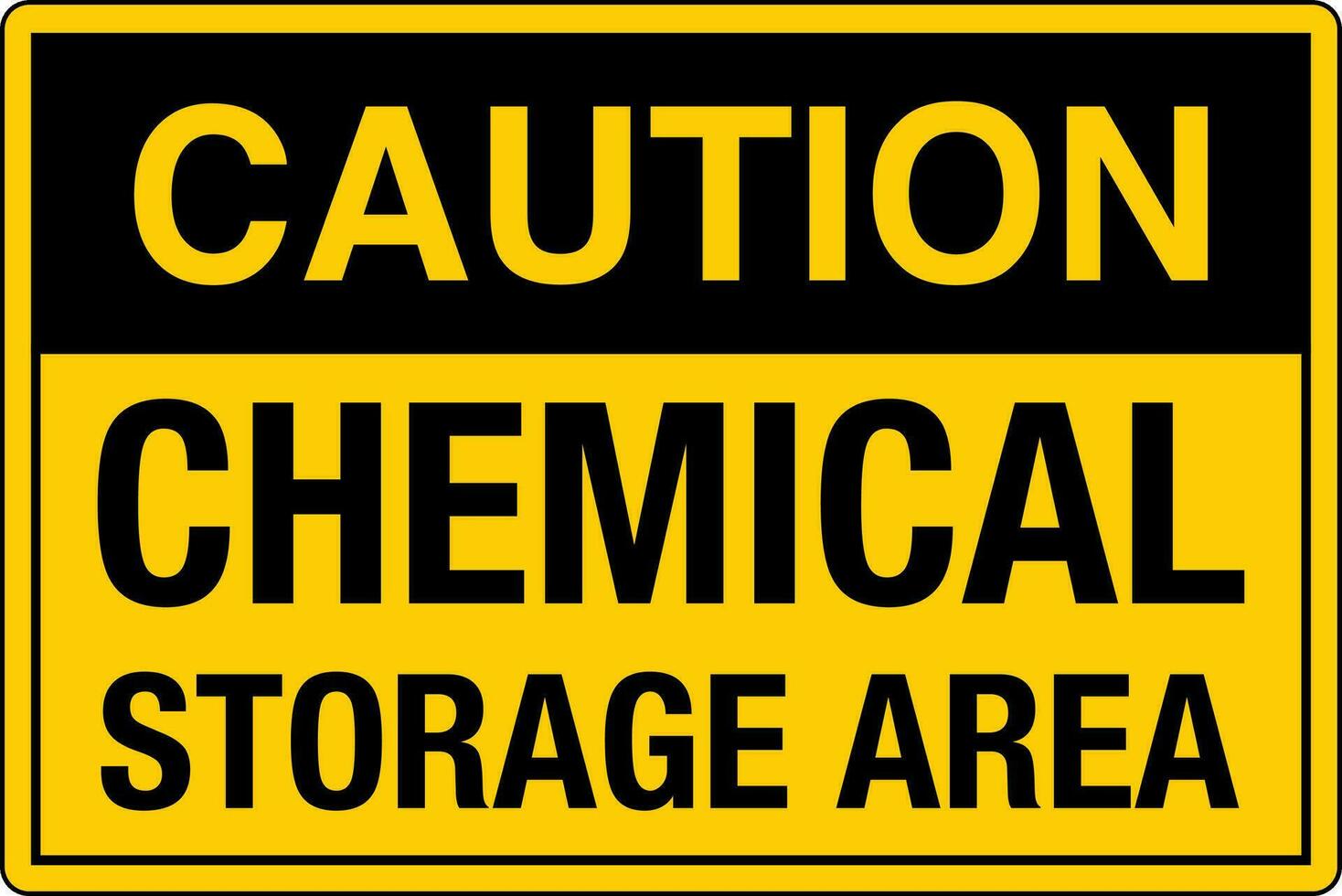 osha normes symboles inscrit lieu de travail sécurité signe danger mise en garde avertissement chimique espace de rangement zone vecteur