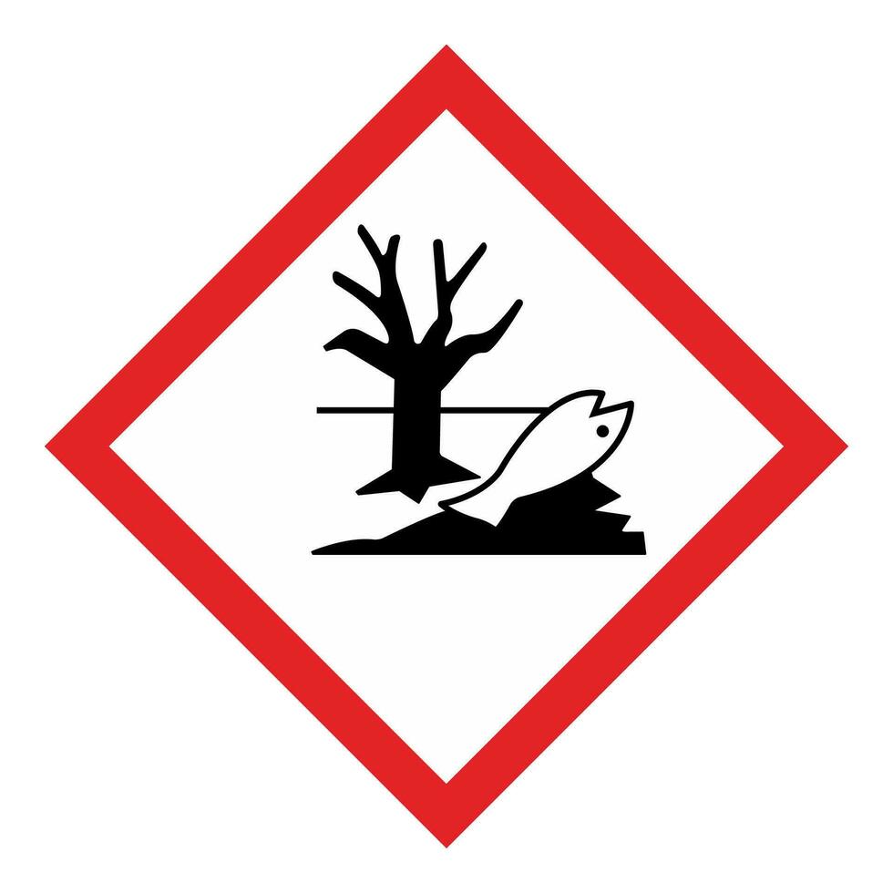 ghs produits chimiques étiquette pictogrammes symbole et danger Des classes aquatique toxicité vecteur