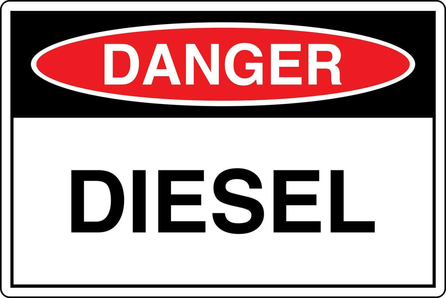 osha normes symboles inscrit lieu de travail sécurité signe danger mise en garde avertissement diesel vecteur
