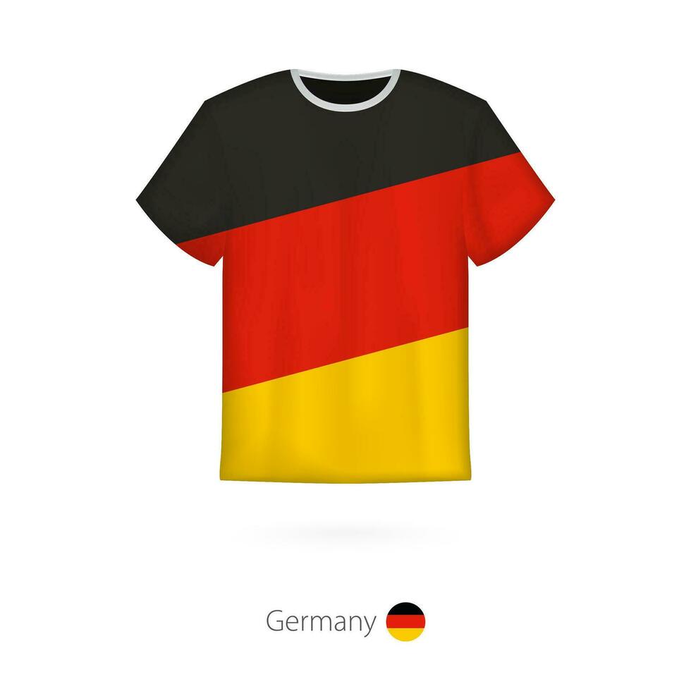 T-shirt conception avec drapeau de Allemagne. vecteur