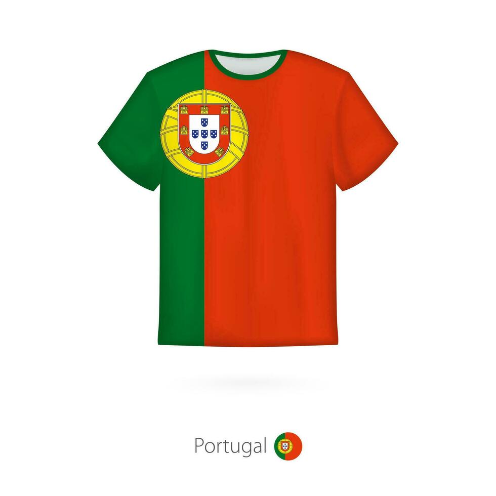 T-shirt conception avec drapeau de le Portugal. vecteur