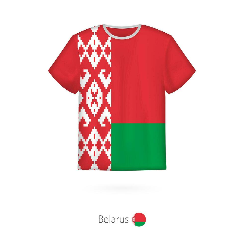 T-shirt conception avec drapeau de biélorussie. vecteur