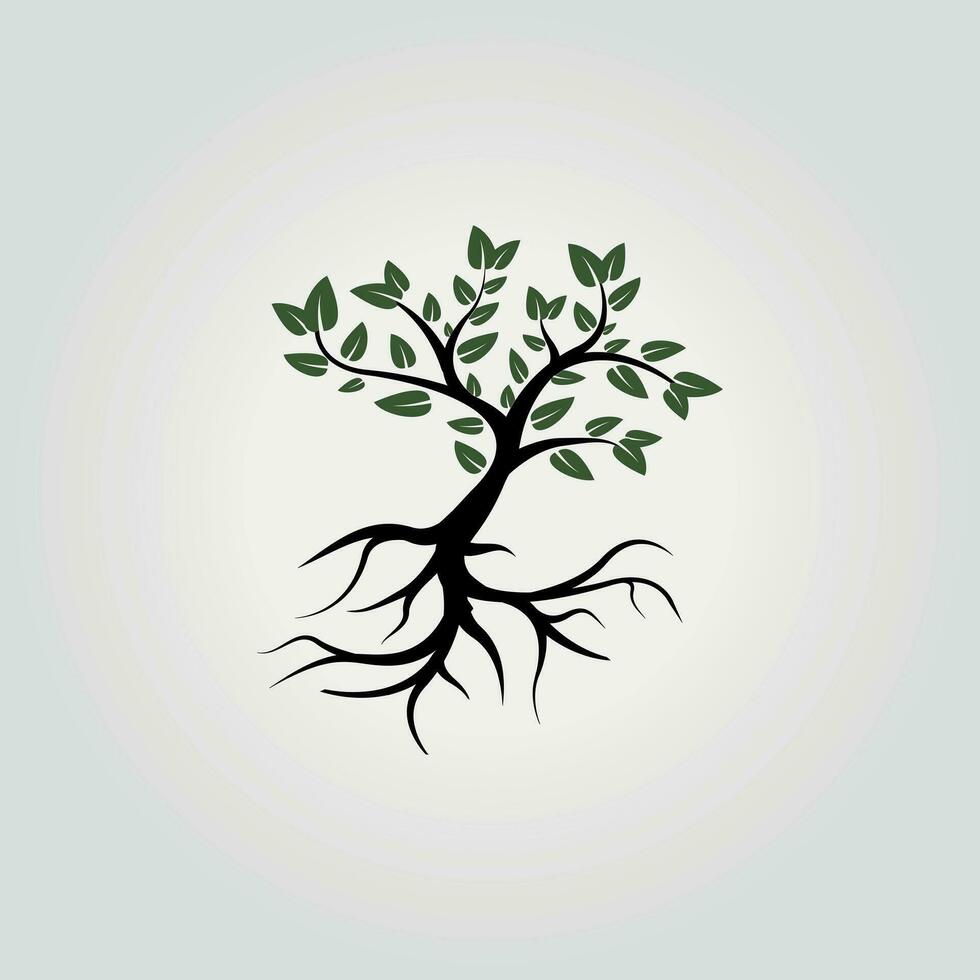 minimaliste la nature arbre logo vecteur, faune illustration conception, ancien environnement Terre icône vecteur