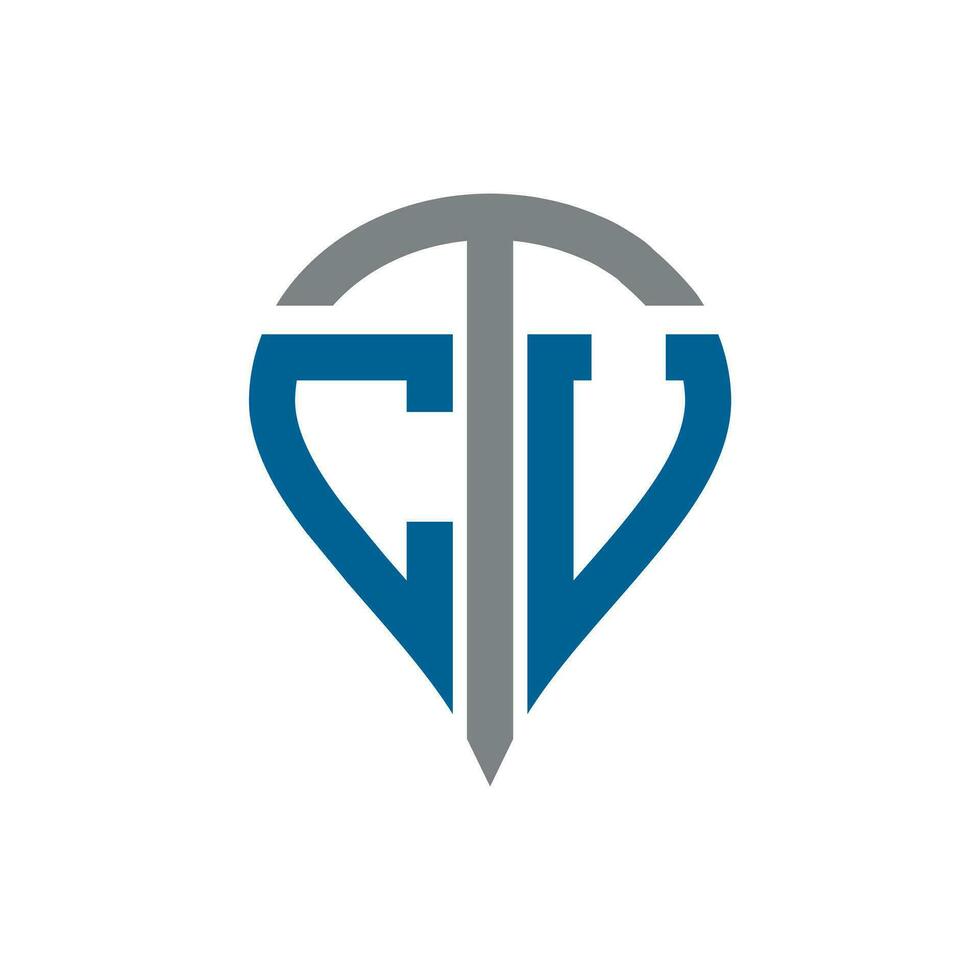 ctv lettre logo. ctv Créatif monogramme initiales lettre logo concept. ctv unique moderne plat abstrait vecteur lettre logo conception.