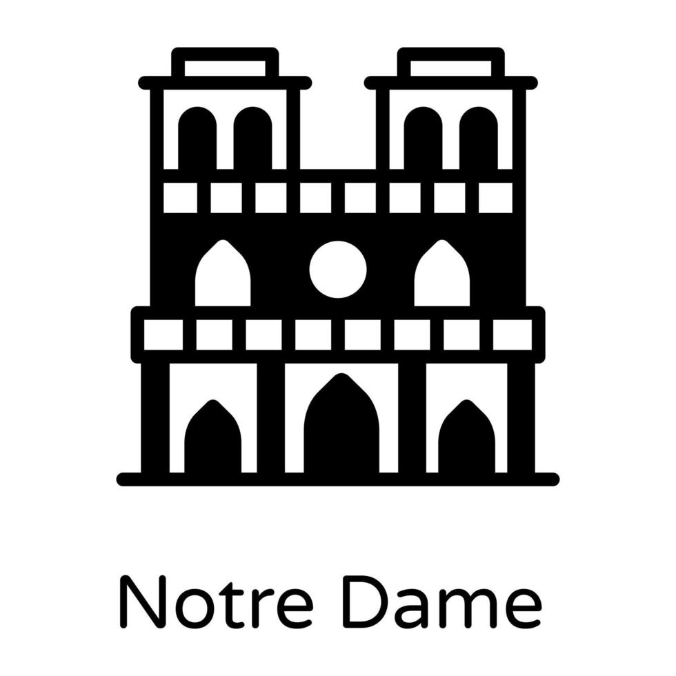 notre dame parisienne vecteur