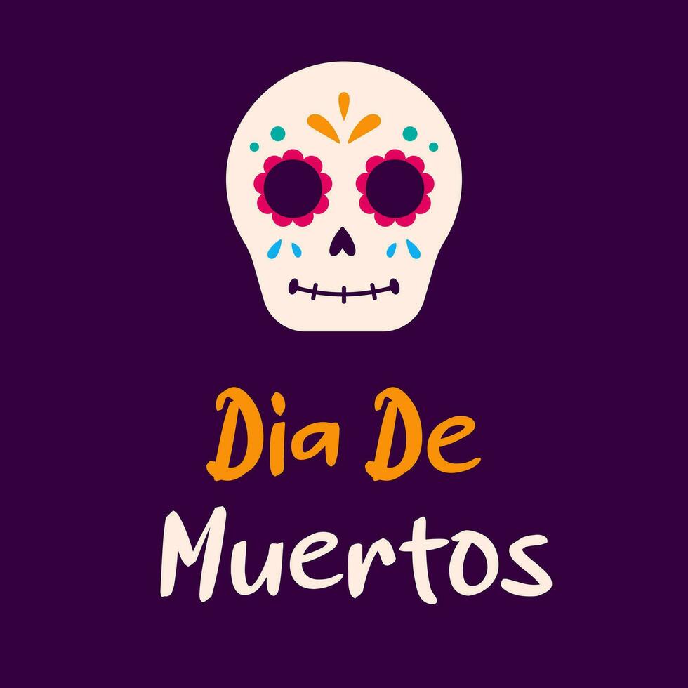 vecteur dia de muertos affiche. prospectus ou salutation carte modèle. le journée de le mort fête.