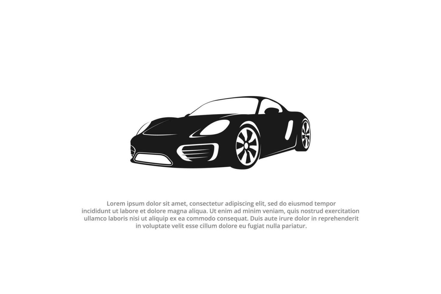 logo sport sedan voiture luxe silhouette vecteur