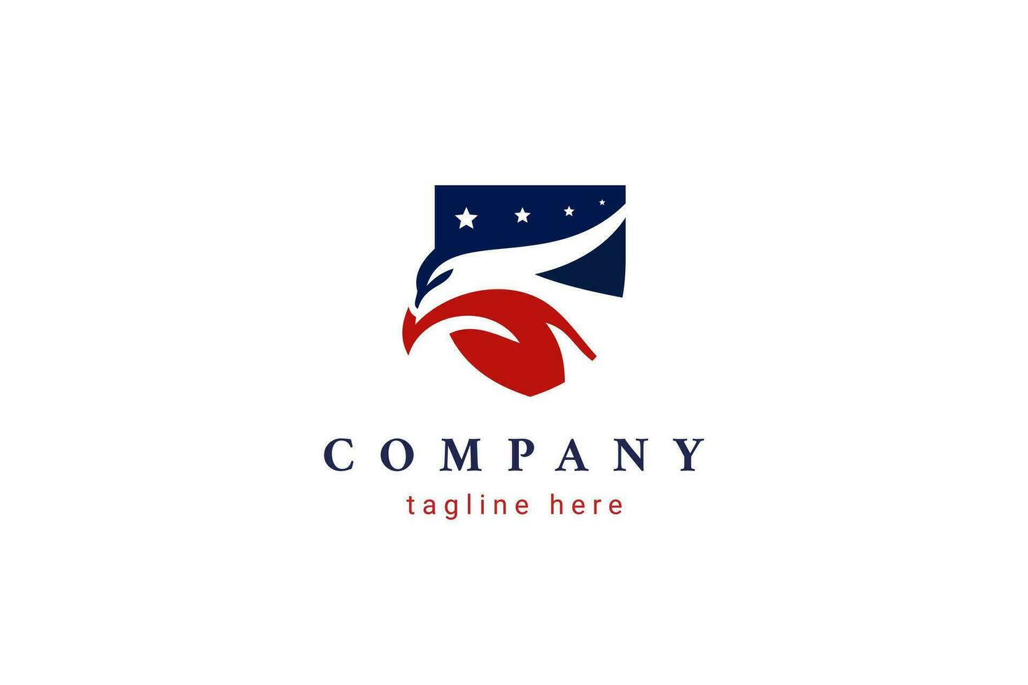 logo américain drapeau bouclier emblème Aigle vecteur