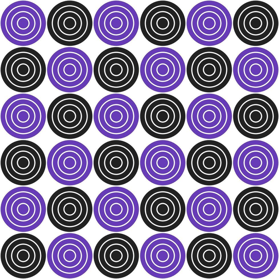 violet et noir cercle modèle. cercle vecteur sans couture modèle. décoratif élément, emballage papier, mur carrelage, sol carrelage, salle de bains carrelage.