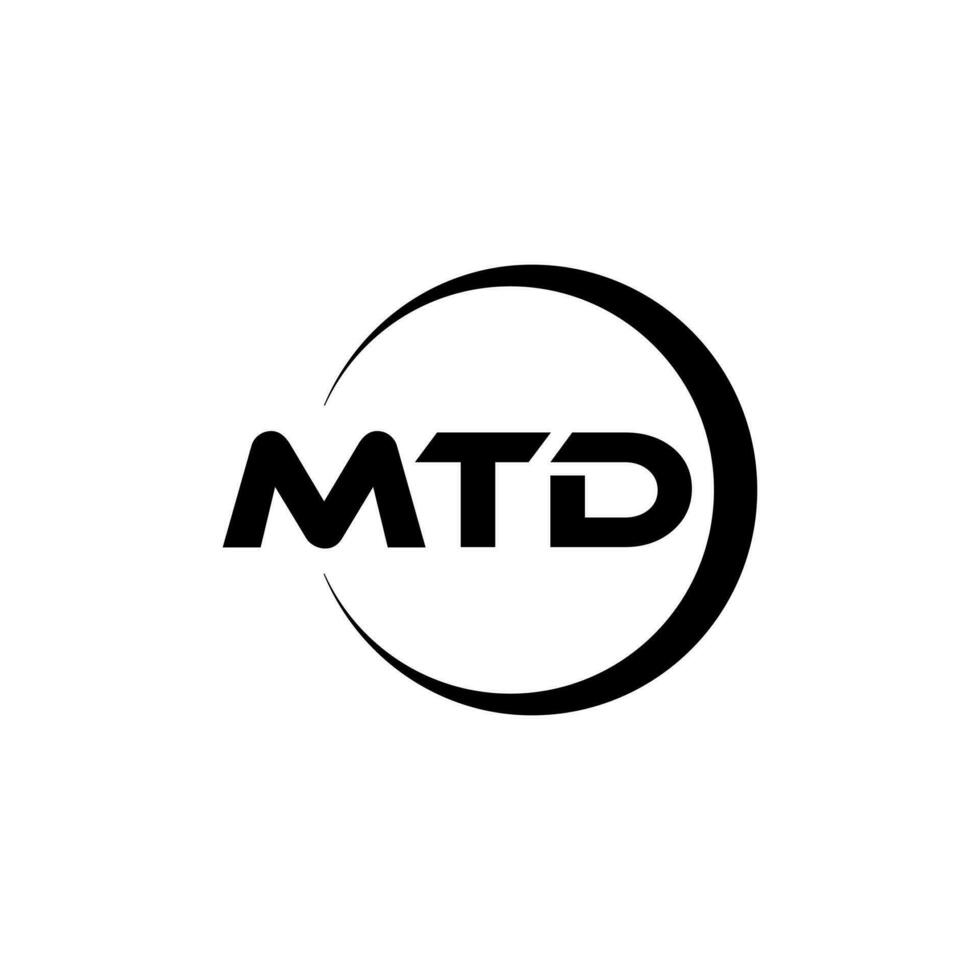 mtd lettre logo conception, inspiration pour une unique identité. moderne élégance et Créatif conception. filigrane votre Succès avec le frappant cette logo. vecteur