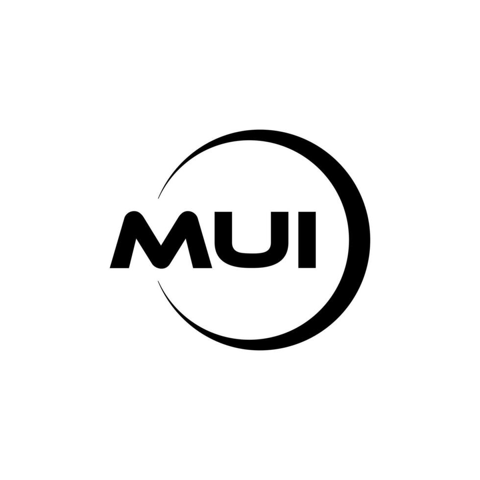 mui lettre logo conception, inspiration pour une unique identité. moderne élégance et Créatif conception. filigrane votre Succès avec le frappant cette logo. vecteur