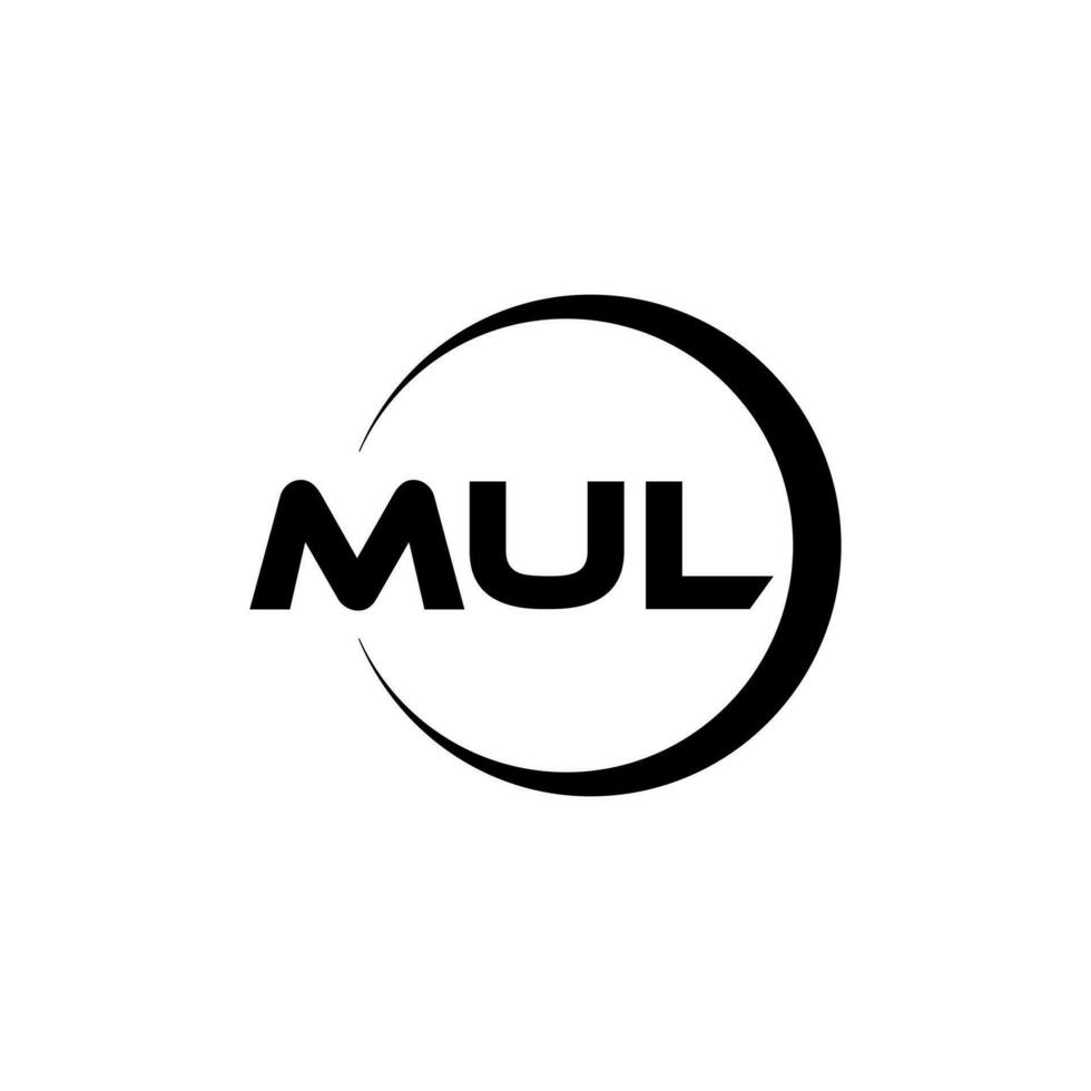 mul lettre logo conception, inspiration pour une unique identité. moderne élégance et Créatif conception. filigrane votre Succès avec le frappant cette logo. vecteur