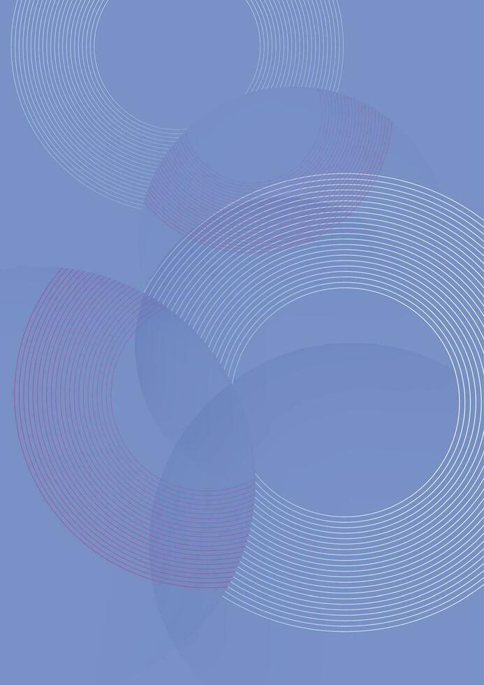 bleu géométrique abstrait Contexte avec lignes effet décoration. moderne graphique conception élément cercles style vecteur