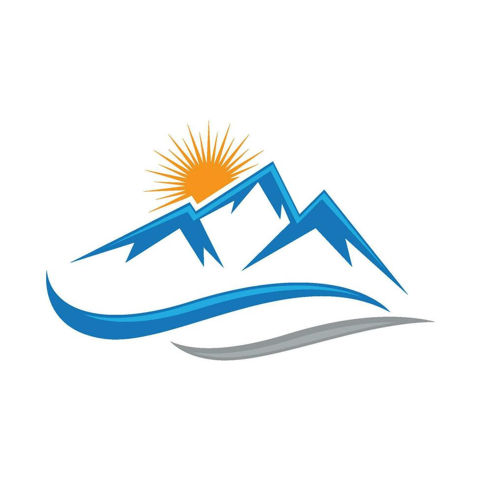 logo d & # 39; icône de montagne vecteur