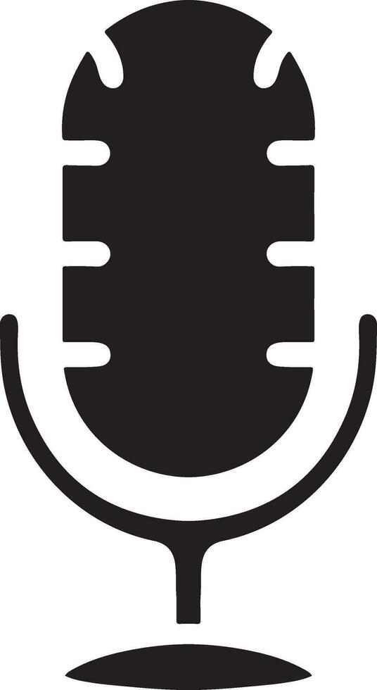 isolé microphone clipart graphique pour podcast, enregistrement studio, et vocal enregistrement vecteur