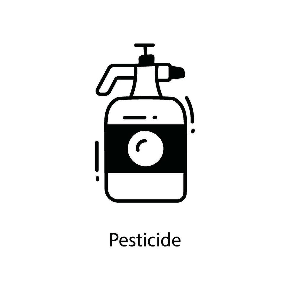 pesticide griffonnage icône conception illustration. agriculture symbole sur blanc Contexte eps dix fichier vecteur