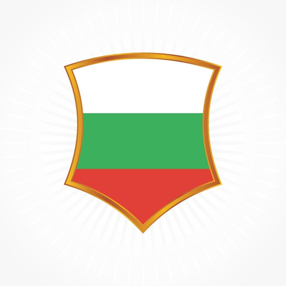 cadre de bouclier d'esprit de vecteur de drapeau de la bulgarie