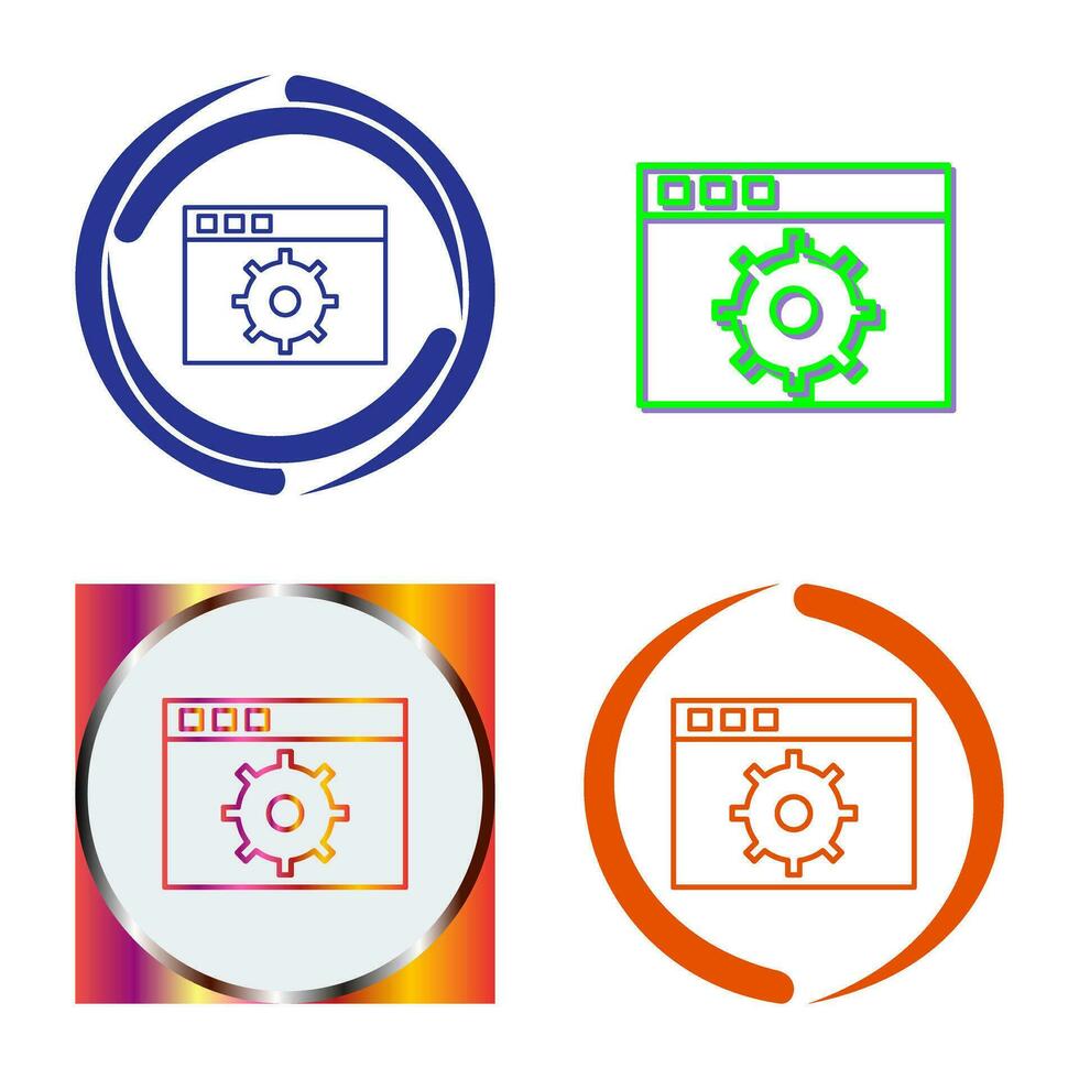 icône de vecteur de paramètres uniques