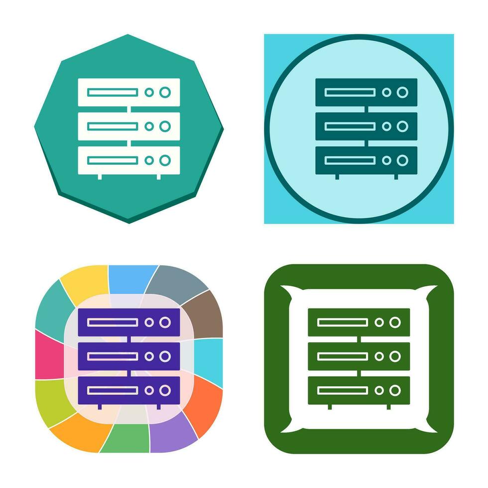 icône de vecteur de serveur unique