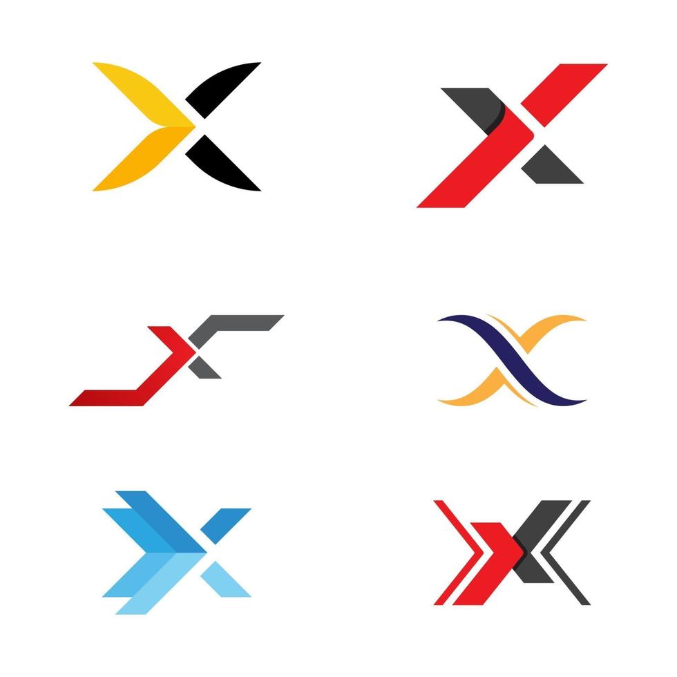 icône de vecteur de modèle de lettre x logo