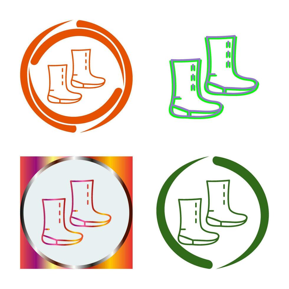 icône de vecteur de bottes uniques