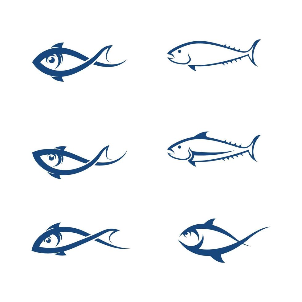 modèle de logo de poisson vecteur