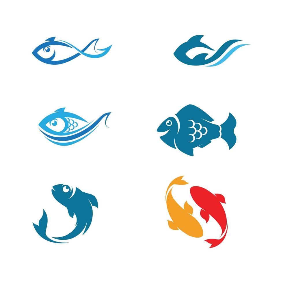 modèle de logo de poisson vecteur